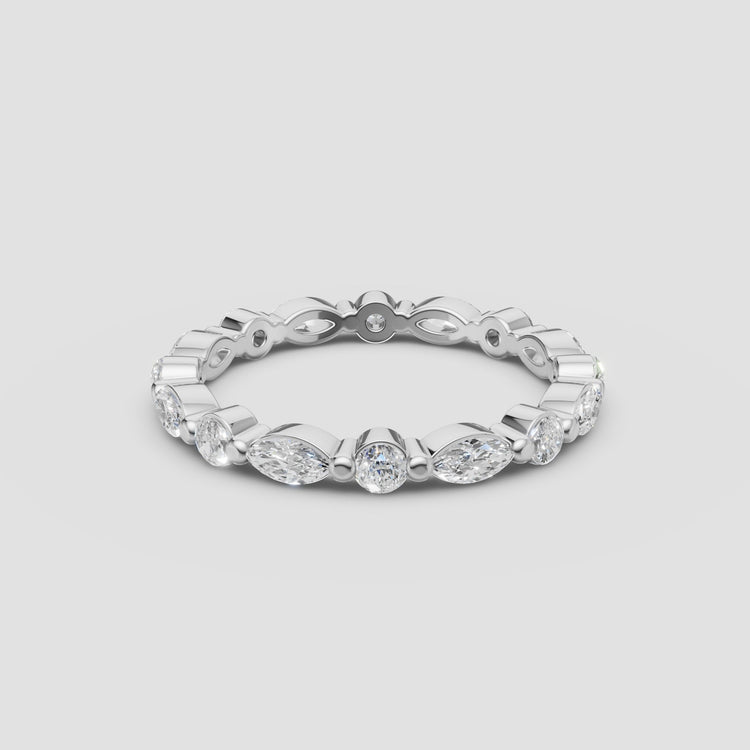 Round Cut Wedding Rings