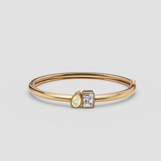 Premium Tot et Moi bangle in gold